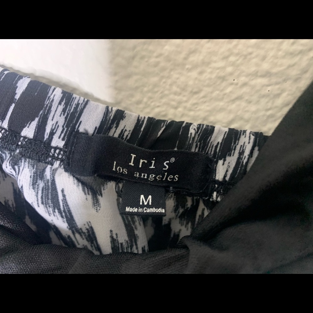 Black & White Strapless Palazzo
